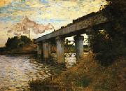 Claude Monet The Railway Bridge at Argenteuil Sweden oil painting artist
